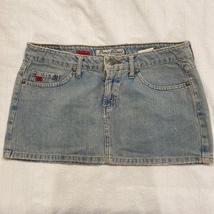 Paris blues low rise denim distressed miniskirt. Size 5